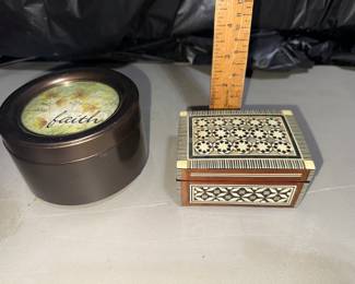 2 Trinket Boxes $8.00 Faith is a music box 