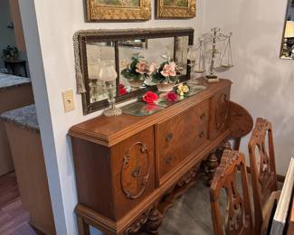 Dining room table and buffet