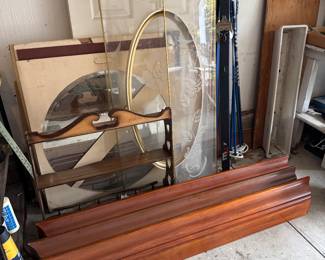 Shelving and mirrors