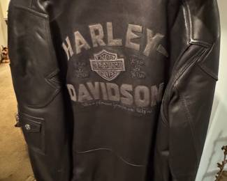 Harley Davidson, leather coat