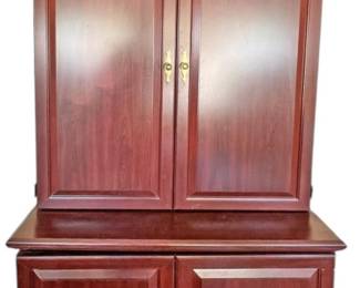 Mahogany Armoire Computer Desk Cabinet