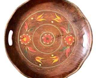 Mexican Batea Folk Art Tray