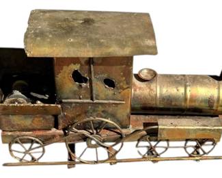 Vintage Metal Train Music Box
