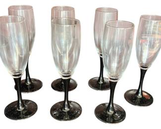 Onyx Stemmed Luminarc Champagne Flutes