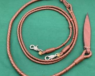 710 Braided leather romal reins