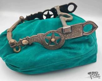 218 Sierra silver texas star sterling silver show bit