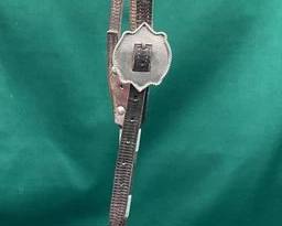 503  Western style split ear head stall with engraved silver 