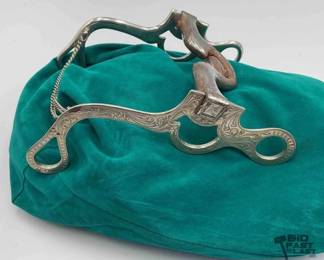 191 Silver show bit with slobber bar chains