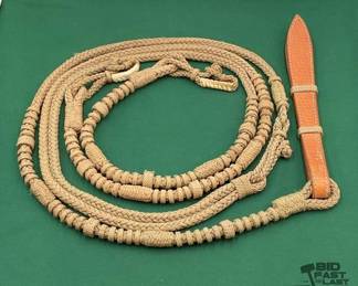 712  Nylon braided romal rein set 