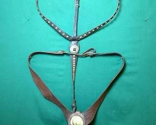 631  Two vintage breast collars 