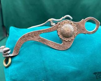 151  Vintage Sterling Silver Engraved Fleming Bit 