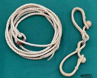 552 Braided rawhide reata with matching hobbles