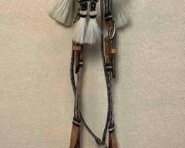 460 Horsehair and leather head stall with snaffle bit