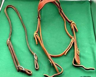 531 Two western leather headstalls