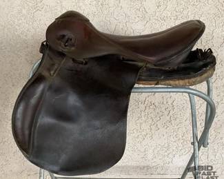 135  Vintage German military cavalry saddle 