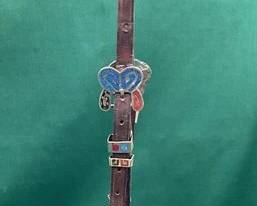 508  Vintage head stall with silver inlay 