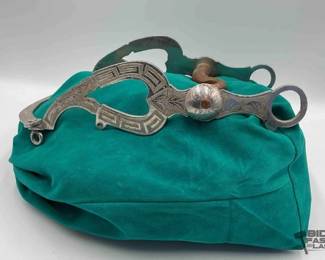 300  Mexican made santa paula style silver port bit 