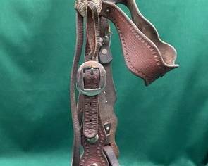 519  Antique brow band head stall 