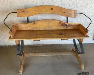 265  Western wagon seat style bench 