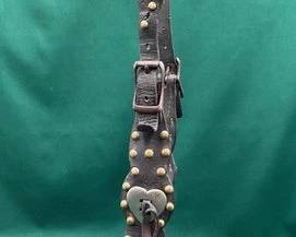 518  Antique studded one ear western head stall 