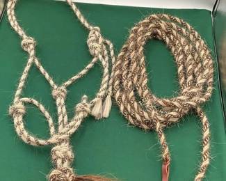 446 Braided horsehair halter and lead