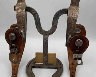 54 Vogt sterling silver spurs with spur straps