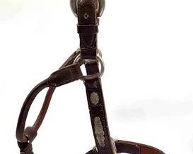440 Vintage silver engraved show halter