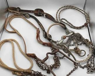 457  Two vintage Mexican charro style bridles 