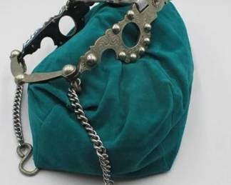 176 Sterling silver show bit with fancy shanks and slobber chains