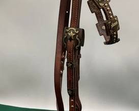 490  Western brow band head stall with snaffle bit 
