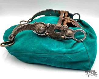 233  Vintage sterling silver western spade bit 