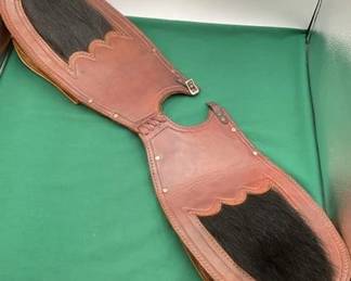 395 Custom K. A. Colman leather horn bags with bear fur