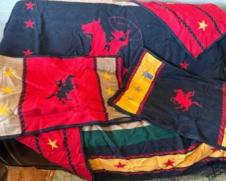 650  Cowboy Pendleton blanket set 