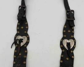 518 Antique studded one ear western head stall