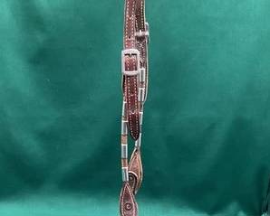 505  Vintage western one ear head stall with hobbles 