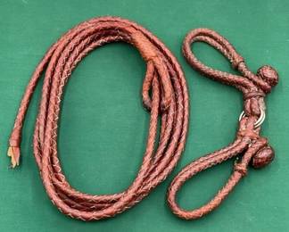 548 Braided leather reata with matching hobbles