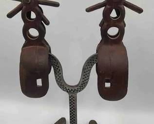 79  Antique heavy iron vaquero spurs 