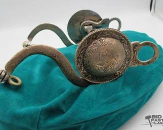 180  Sterling silver show bit heavily engraved with S curve shanks 