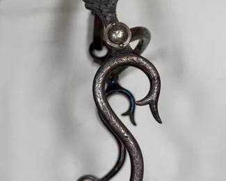153 Vintage Sterling Silver Bit with lots of Patina