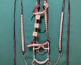 122  Fancy vintage sterling silver parade bridle 