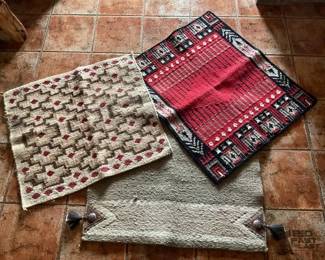 743  Three westernNavajo style saddle blankets 