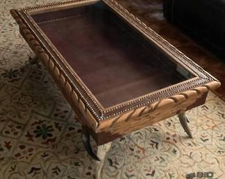 261  Custom Longhorn Shadow box coffee table 