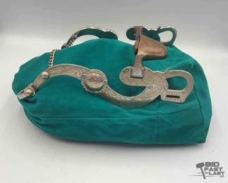 220  Nice sterling silver western show bit 