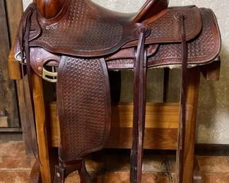126  Ben Tarrell custom ranch saddle 