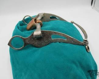 179 Engraved silver show bit