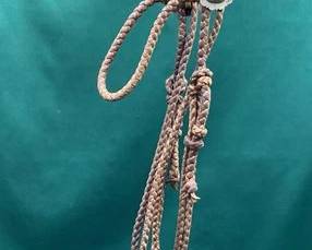 507  Vintage braided rawhide head stall 