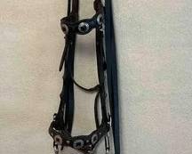 462  Antique western bridle with matching reins 