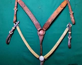 628  Two vintage breast collars 