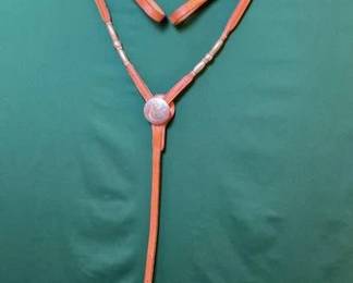 629  Silver mounted western breast collar 