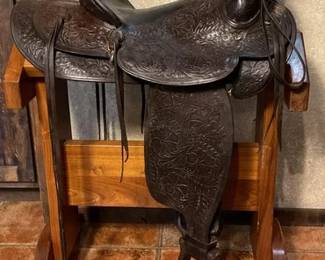 125  Vintage Visalia cowboy saddle 